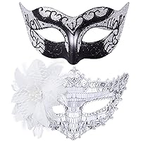Couple Masquerade Masks Set Venetian Party Mask Costume Mask