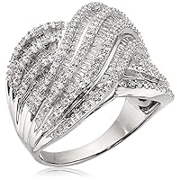 Amazon Essentials Sterling Silver Diamond Band Ring (previously Amazon Collection)