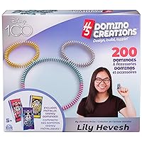 Spin Master Games Disney 100th Anniversary H5 Domino Creations 200 Dominoes & Accessories Domino Artist Lily Hevesh, Disney Gifts Dominoes Set for Adults & Kids Ages 5+