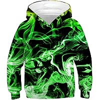 RAISEVERN Kids Hooded Sweatshirt 3D Pullover Hoodie for Girls Boys with Pocket for 6-16 Years