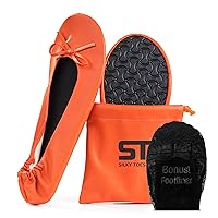 Women's Foldable Portable Travel Ballet Flat Roll Up Slipper Shoes