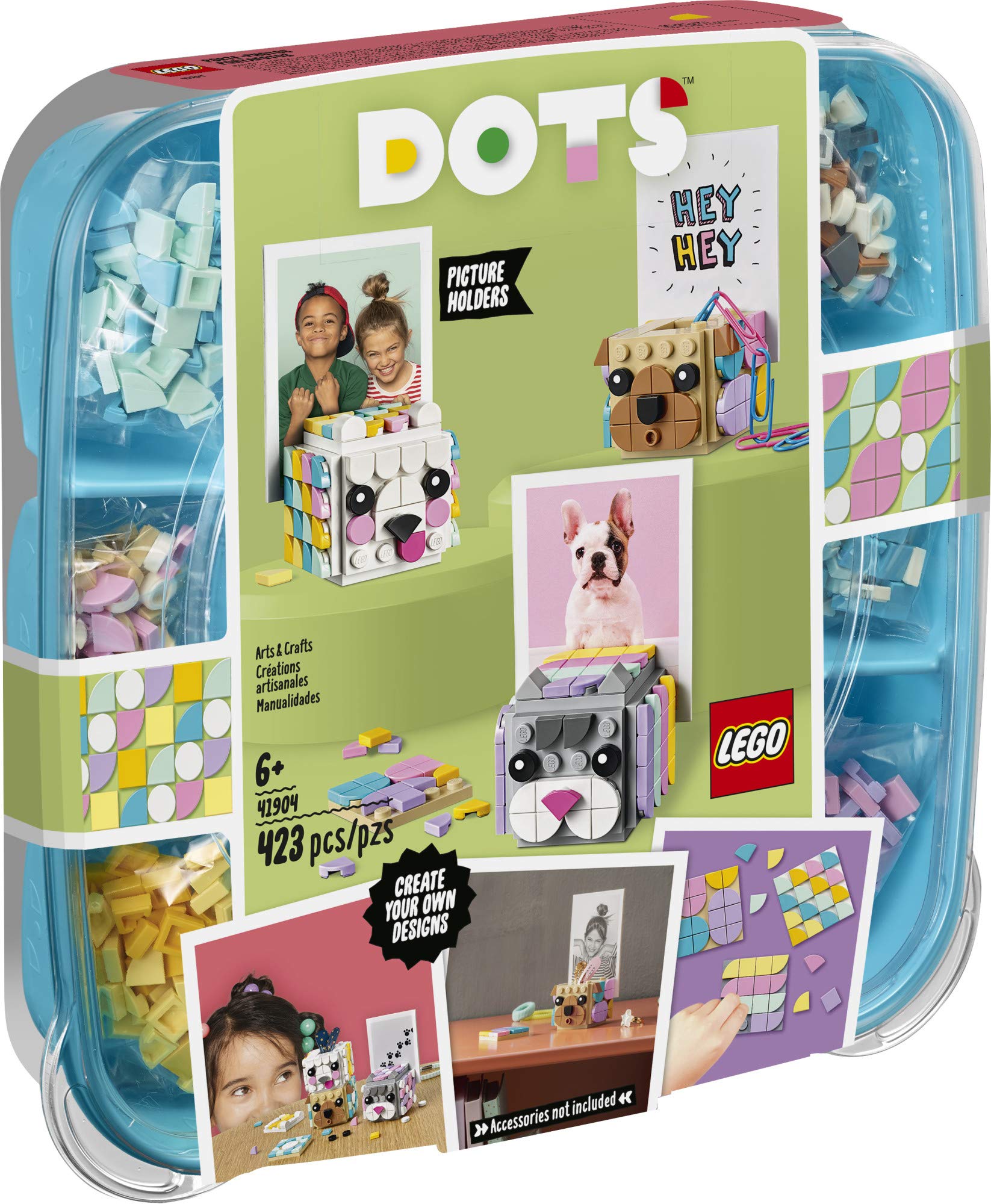 LEGO DOTS Animal Picture Holders 41904 DIY Craft; A Fun Project for Kids who Like Making Creative Room Decor, That Also Makes a Cool Holiday or Birthday Gift (423 Pieces)