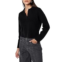The Drop Women's Marcy Ribbed Polo Top