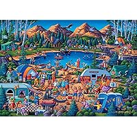 Buffalo Games - Dowdle - Camping Adventure - 300 Large Piece Jigsaw Puzzle for Adults Challenging Puzzle Perfect for Game Nights - Finished Size 21.25 x 15.00