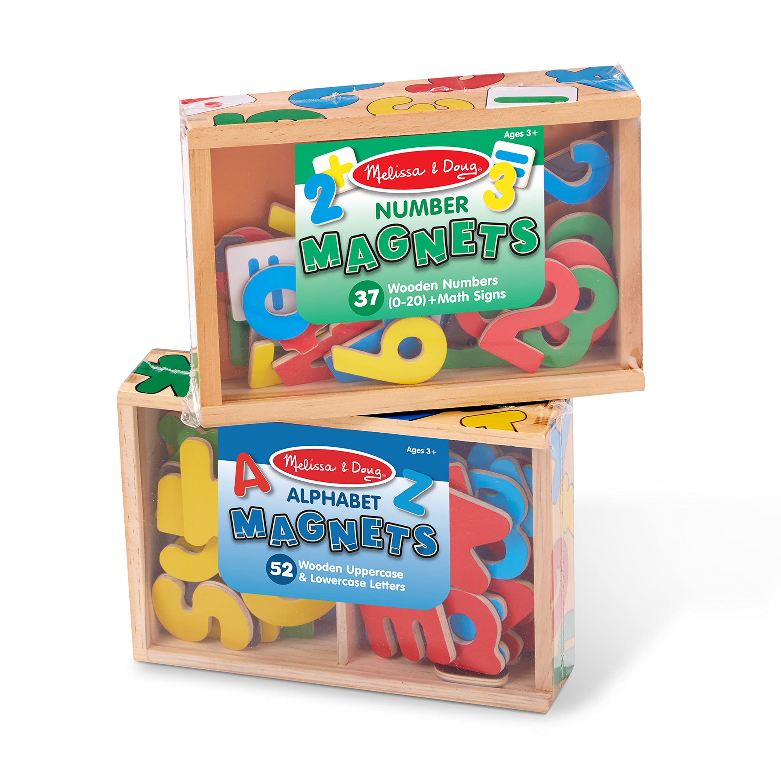 Melissa & Doug Deluxe Magnetic Letters and Numbers Set With 89 Wooden Magnets - Alphabet Letter Magnets, Number Magnets, Learning Toys For Preschoolers And Kids Ages 3+