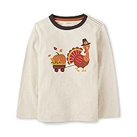 Gymboree Boys' and Toddler Embroidered Graphic Long Sleeve T-Shirts