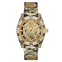 GUESS Women's 42mm Watch - Multi-Color Bracelet Gold Dial Multi-Color Case