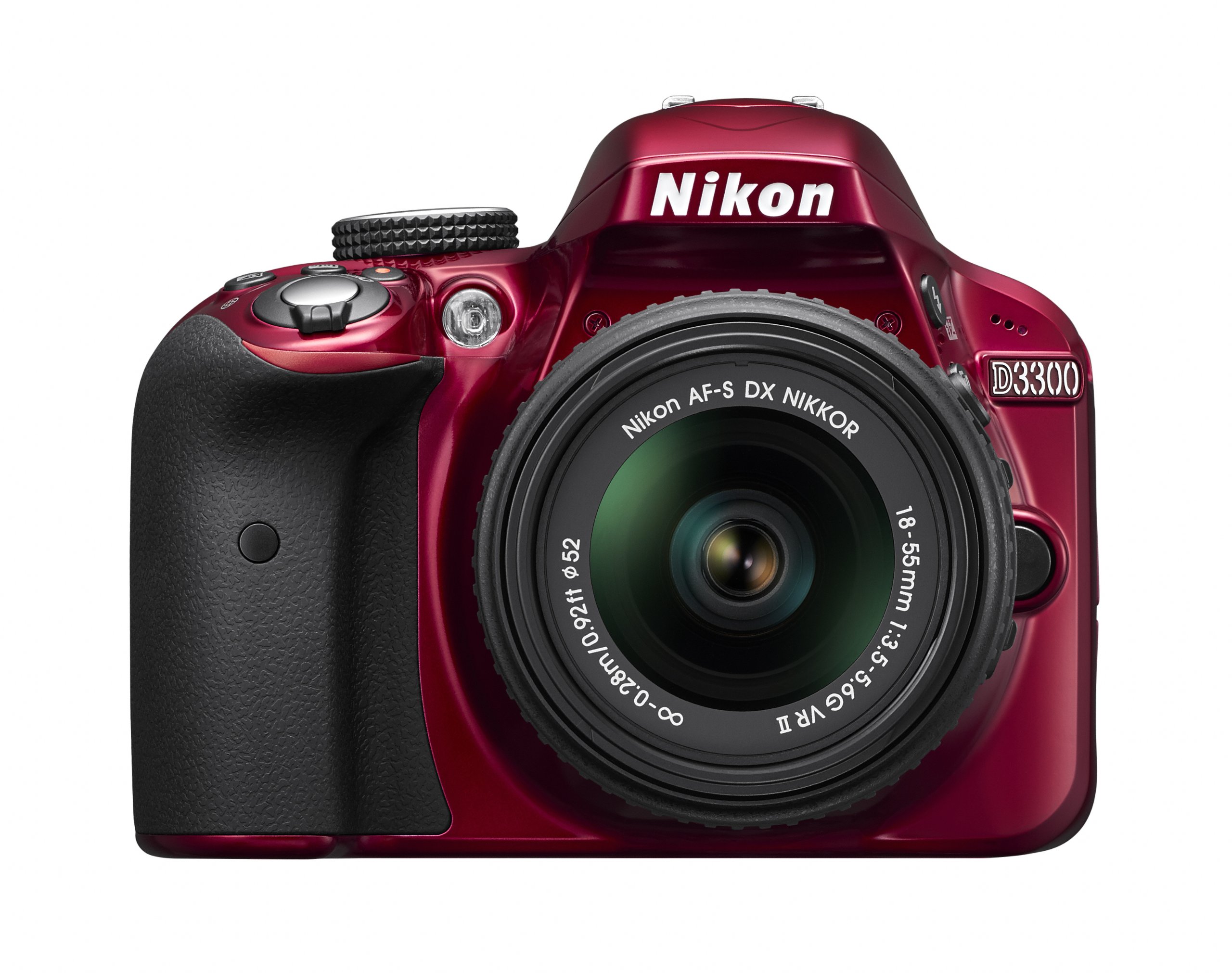Nikon D3300 24.2 MP CMOS Digital SLR with Auto Focus-S DX NIKKOR 18-55mm f/3.5-5.6G VR II Zoom Lens (Red)