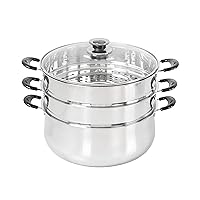 30 CM Stainless Steel 3 Tier Steamer Pot Steaming Cookware - Triply Bottom