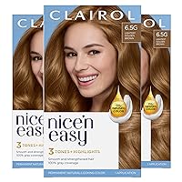 Nice'n Easy Permanent Hair Dye, 6.5G Lightest Golden Brown Hair Color, Pack of 3