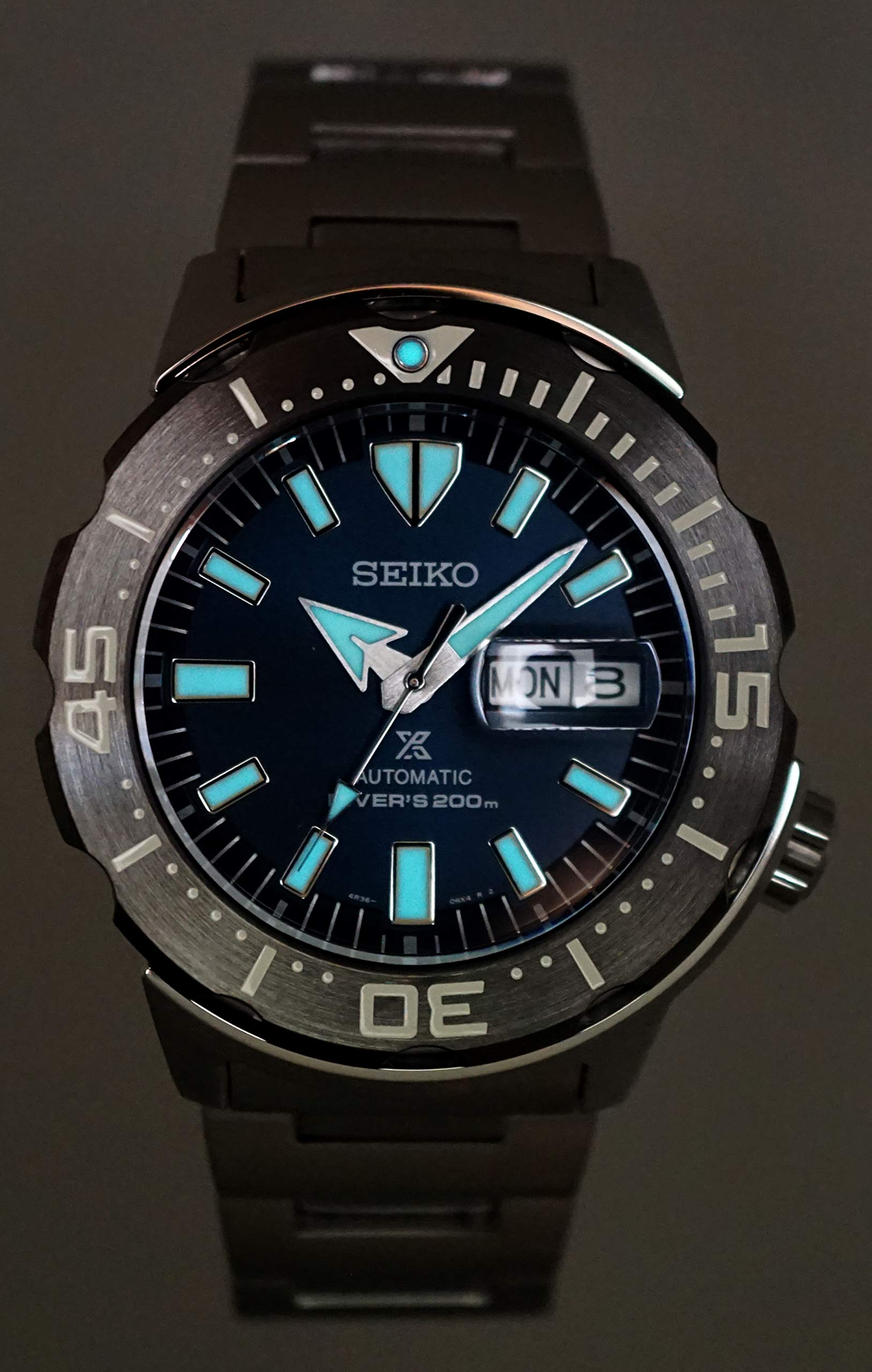 Mua SEIKO Prospex Monster Diver's 200M Automatic Blue Dial Watch SRPD25K1  trên Amazon Mỹ chính hãng 2022 | Fado