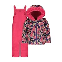 LONDON FOG girls Snowsuit With Snowbib and Puffer Jacket