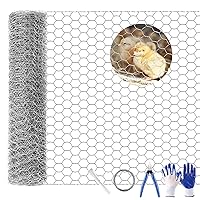 Chicken Wire 15.67 in x 118.1 in,Anti-Rust Hexagonal Galvanized,Chicken Wire for Craft Projects, Poultry Wire Netting Barrier Pet,Rabbit,Chicken Wire Fencing