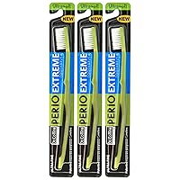 Dr. Collins Perio Extreme Toothbrush, (Colors Vary) (Pack of 3)