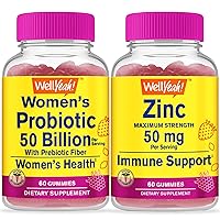 Probiotic 50B Women + Zinc, Gummies Bundle - Great Tasting, Vitamin Supplement, Gluten Free, GMO Free, Chewable Gummy