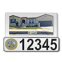 Curb Wrap Address Decal – Aluminum House Number Decals for Front Doors, Windows, Curbs, or Walls – Weather Resistant Curb Wraps for Outside House Customization (Army)