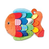 Flip Fish Soft Baby Toy - Tummy Time Sensory Toy with Taggies for Infants