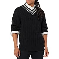 Amazon Essentials Men's V-Neck Cable Sweater