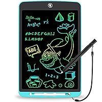 LCD Writing Tablet 12 Inch Colorful Toddler Doodle Board, Erasable Reusable Electronic Drawing Tablet Writing Pads, Educational Learning Kids Toy Gift for 3 4 5 6 7 8 Year Old Boys Girls(Sky Blue)