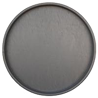 25 * 25 inches high-end Light Luxury Leather Round Oversized Service Tray, Ottoman Tray，Coffee Tray, Food Tray, Family Dinner, Out-of-House Picnic, Party Essential Tray (25 inch Grey)