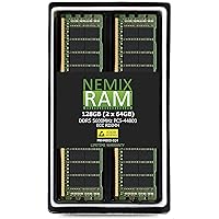 NEMIX RAM 128GB (2X64GB) DDR5 5600MHZ PC5-44800 2Rx4 ECC RDIMM Registered Server Memory Kit