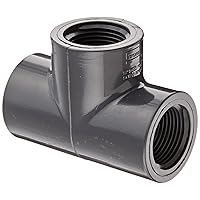 Spears 805 Series PVC Pipe Fitting, Tee, Schedule 80, 3/4