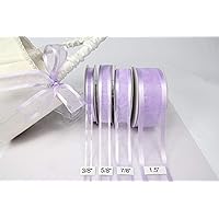 AmoresCreations Lavender/Medium Orchid/Light Purple Organza Sheer Ribbon with Satin Edge/Trim - 25 Yards X 3/8 Inches