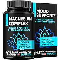 Magnesium Citrate Capsules | Magnesium Supplement for Men & Women | Comfort Magnesium Complex | High Absorption Magnesium for Relaxation, Muscle and Nerve Health | 60 Plant-Based Capsules