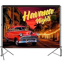 Havana Nights Backdrop Large Banner Dessert Table Decoration Photography Background Photobooth Prop 7x5 feet