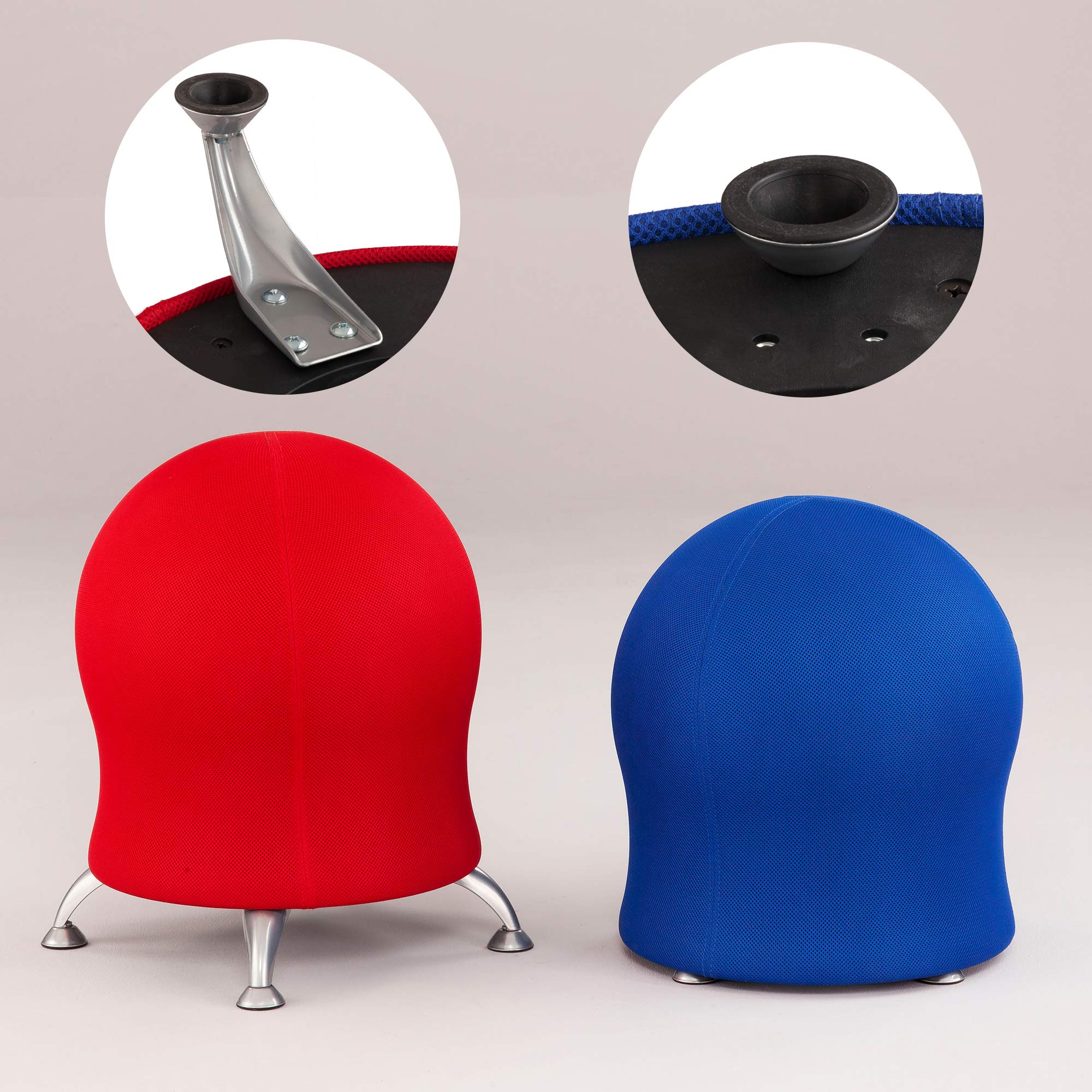Safco Products Active Zenergy Ball Chair for Posture & Core Strength - 4 Legs & Low Profile, 250lb Capacity. For Home, Office and Classroom