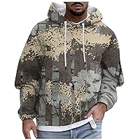 Designer Hoodies for Men Fleece Pullover Hoodies, Thermal Long Sleeve Sweatshirt, Cotton-Blend Outdoor,2XL