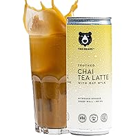 Iced Coffee & Cold-Brew Beverages - Two Bears Chai Oat Milk Latte Drink | Cans Best Served Cold With Ice | Vegan & Dairy Free Cold-Brewed Coffee Beverage (12-Pack, 7 oz Can)
