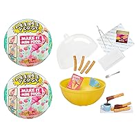 Make It Mini Food Cafe Series 2 Mini Collectibles (2 Pack), Mystery Blind Packaging, DIY, Resin Play, Replica Food, NOT Edible, Collectors, 8+