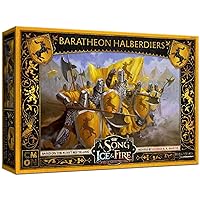 CMON A Song of Ice and Fire Tabletop Miniatures Game Baratheon Halberdiers Unit Box - House Baratheon Vanguard Defense! Strategy Game for Adults, Ages 14+, 2+ Players, 45-60 Minute Playtime, Made