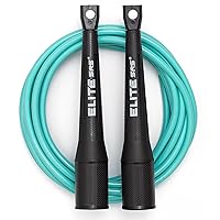 EliteSRS 10 Foot Outdoor Rated 5Mm Pvc, Boxer Jump Rope 3.0 with Smooth Action Polymer Handles and Ergonomic Slip-Resistant Dimpled Grips