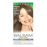Balsam Permanent Hair Dye, 610 Medium Ash Brown Hair Color, Pack of 1