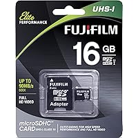 Fujifilm Elite 16GB microSDHC Class 10 UHS-1 Flash Memory Card 600x / 90MB/s