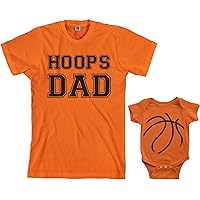 Hoops Dad & Basketball Infant Bodysuit & Men's T-Shirt Matching Set