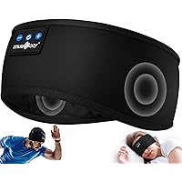 Sleep Headphones Bluetooth 5.2 Headband, Sports Wireless Earphones Sweat Resistant Earbuds with Ultra-Thin HD Stereo Speaker for Workout Running Cool Gadgets Unique Gifts