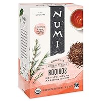 Numi Organic Tea Rooibos, 18 Count Box of Tea Bags (Pack of 6) Herbal Teasan