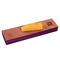 Flexcut PW14 Knife Strop, with 1 Ounce Bar of Flexcut Gold Polishing Compound, 8 X 2 Inch Leather Surface