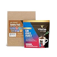 VitaCup Coffee Pod Variety Sampler Pack 40ct. + Variety Instant Coffee Sticks 30ct | Vitamin & Superfood infused Recyclable Single Serve Pods & On-the-go Instant Coffee Packets