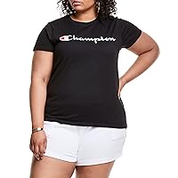 Champion, Classic Short Sleeve T-Shirt, Lightweight Tee for Women, Script Logo (Plus