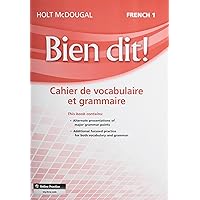 Bien Dit!: Vocabulary and Grammar Workbook Student Edition Level 1a/1b/1 (French Edition) Bien Dit!: Vocabulary and Grammar Workbook Student Edition Level 1a/1b/1 (French Edition) Paperback Mass Market Paperback