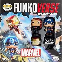 Funkoverse: Marvel 100 4-Pack - Black Panther - Marvel Comics - Light Strategy Board Game for Children & Adults (Ages 10+) - 2-4 Players - Collectible Vinyl Figure - Gift Idea