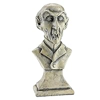 Design Toscano Nosferatu Vampire Halloween Decor Bust Statue, 11 Inch, Antique Ivory Stone Finish