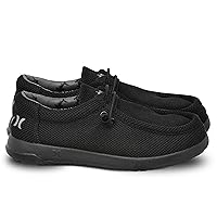 Hurley Kids Elastic Lace Loafers, Canvas Shoes for Boys & Girls - Comfortable, Durable, Stylish - Kid's Fashion Sneakers, Wide Toe Shoes for Everyday Wear