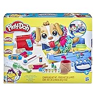 Care 'n Carry Vet Playset for Kids 3 Years and Up with Toy Dog, Storage, 10 Tools, and 5 Modeling Compound Colors, Non-Toxic