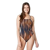 Speedo Women's Swimsuit One Piece Endurance+ Flyback Printed Adult Team Colors