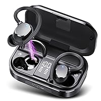 Wireless Earbuds Bluetooth Headphones 120hrs Playtime HiFi Stereo Wireless Headphones with HD Mic Deep Bass Wireless Earphones with Dual LED Display USB-C IP7 Waterproof Earbuds for Running Sports
